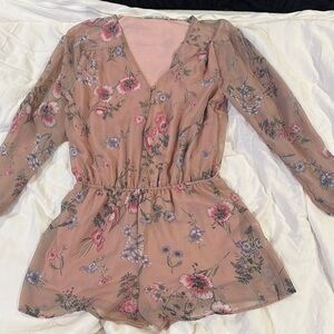 Floral Pink Romper